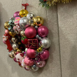 Vintage Ornament Wreath • Santa Pez II
