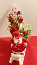 Load image into Gallery viewer, Vintage Santa in Sleigh • Assemblage
