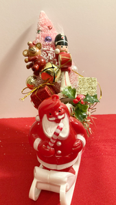 Vintage Santa in Sleigh • Assemblage